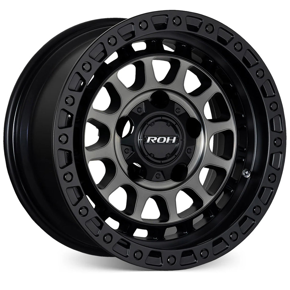 ROH ALLOY ASSAULT - MATT BLACK, MACHINE FACE, DARK TINT 17x9 / 6x139.7 / +40 Offset