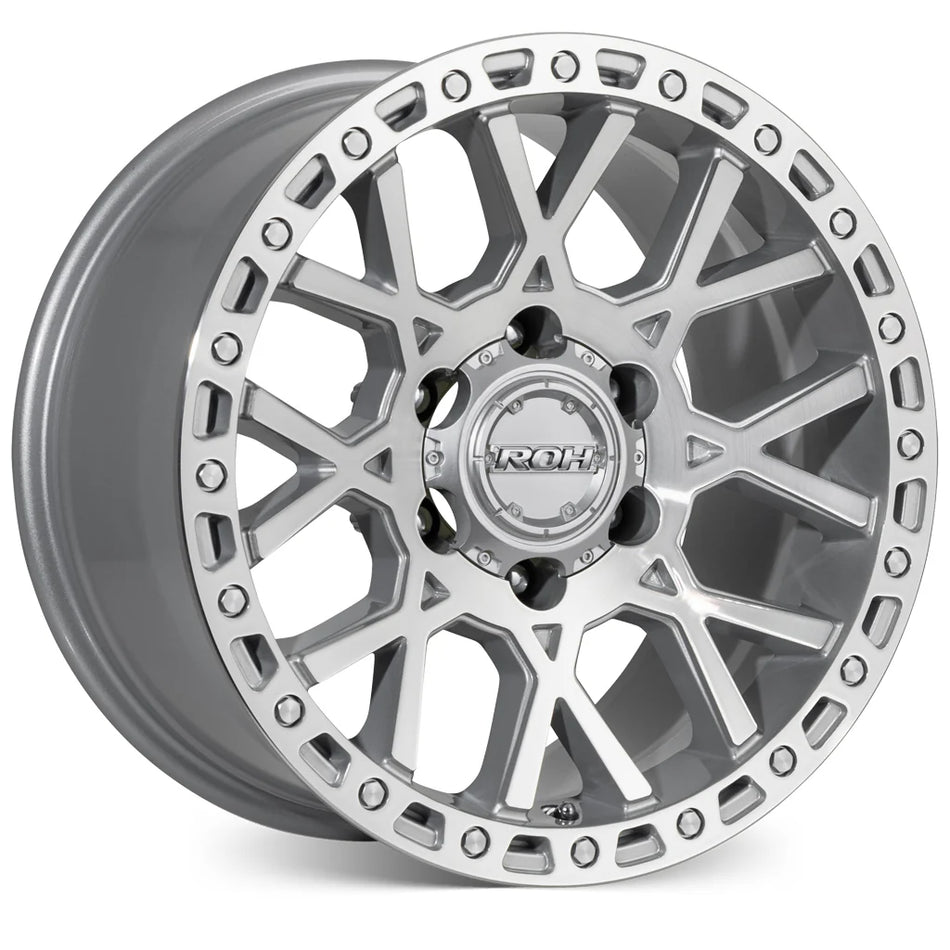 ROH CRAWLER - SILVER WITH MACHINE FACE 17x9 / 6x139.7 / 12 Offset