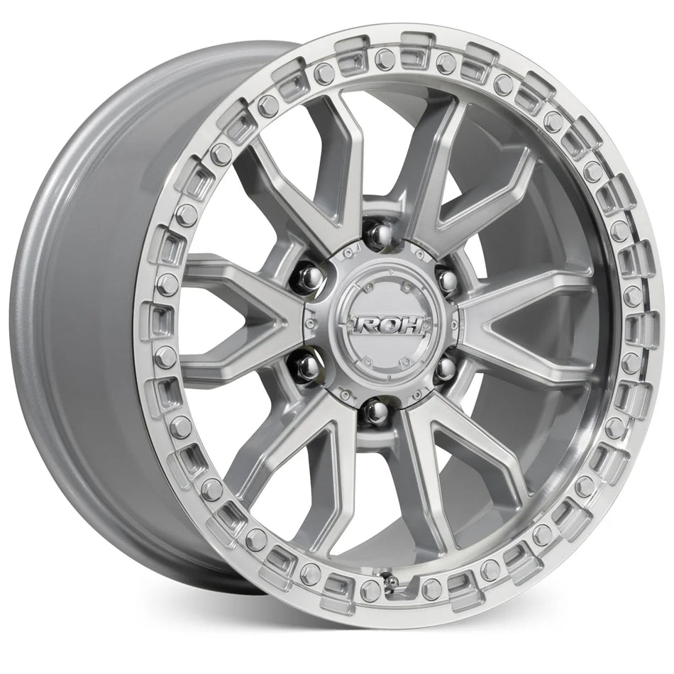 ROH RAID - SILVER, MACHINE FACE 17x9 / 6x139.7 / 12 Offset