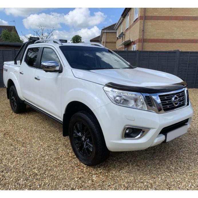 BONNET GUARD - NISSAN NAVARA NP300 2015-2020 installed on white Ute corner view